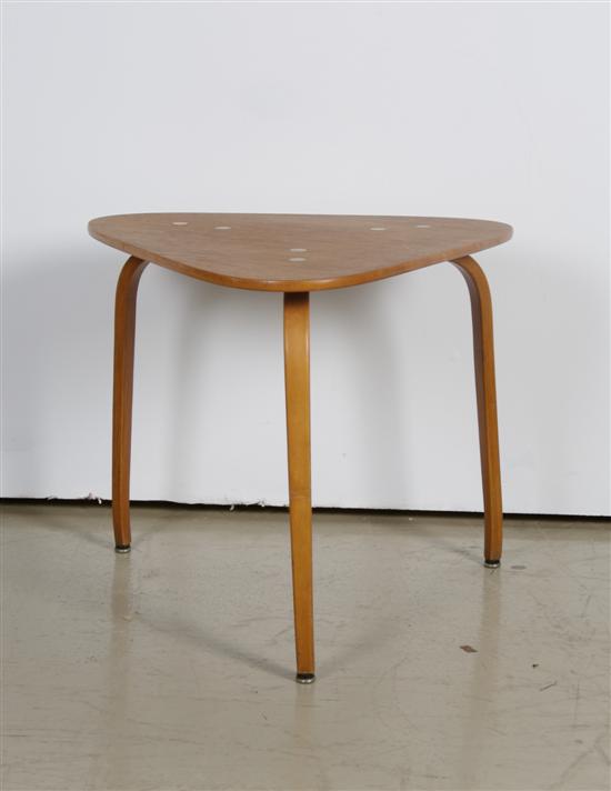 Appraisal: A Swedish Triangular Table Height x width x depth inches