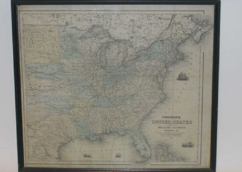 Appraisal: MAP OF THE UNITED STATES COLTON'S Colton's United States Shewing