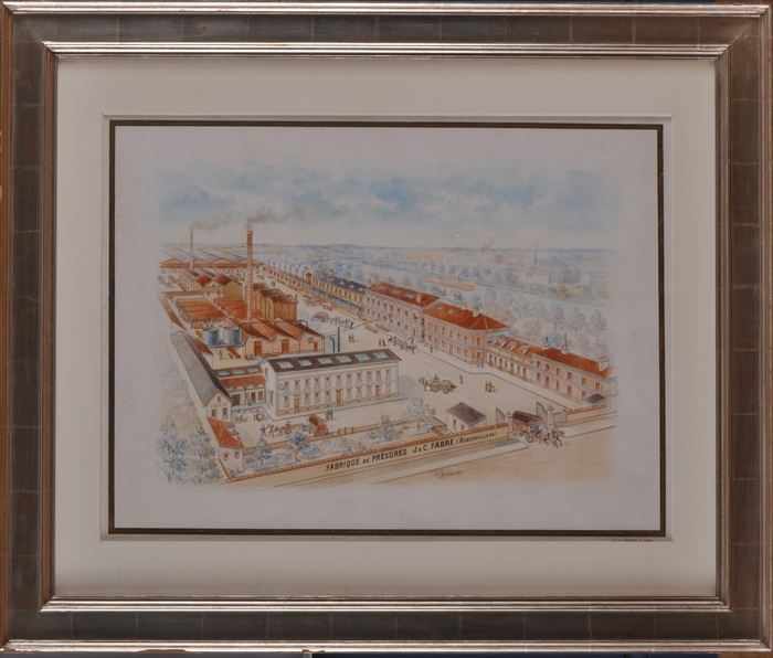 Appraisal: EUROPEAN SCHOOL FABRIQUE DE PRESURES J C FABRE AUBERVILLIERS Watercolor