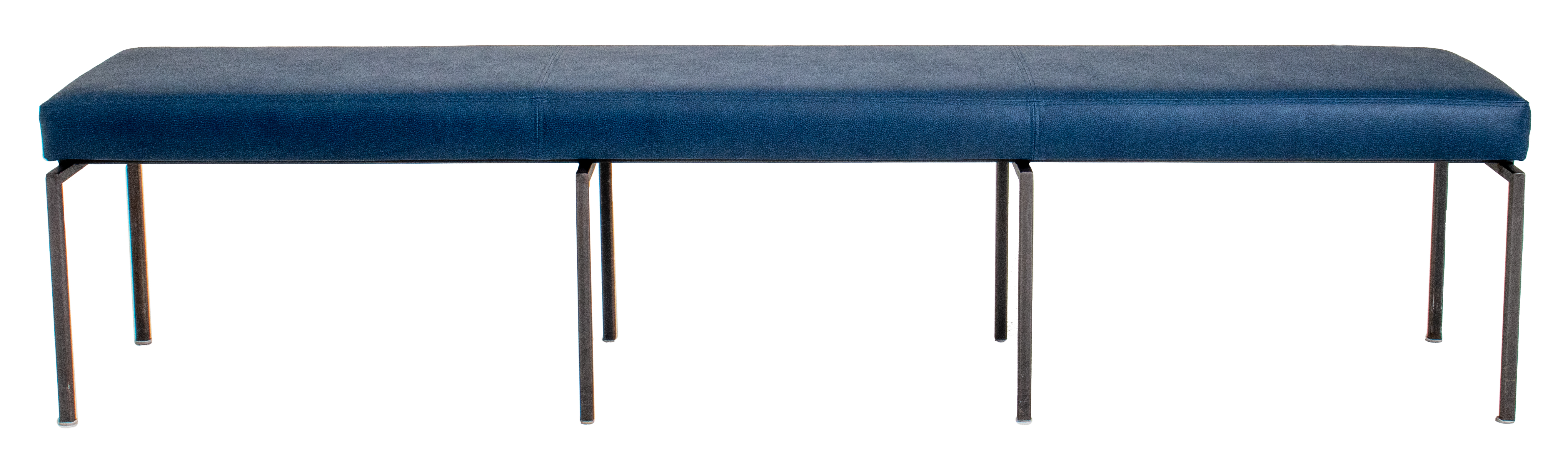 Appraisal: MODERN MINIMALIST LEATHER UPHOLSTERED LONG BENCH Modern minimalist custom-built long