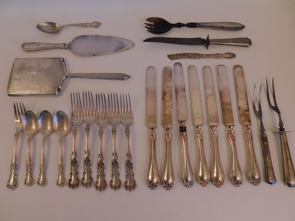 Appraisal: PCS SILVER FLATWARE INCL GORHAM BUTTERCUP Mixed lot pieces of