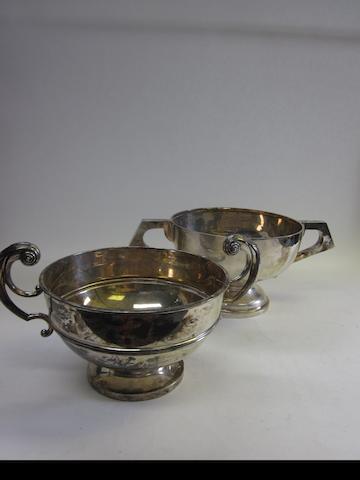 Appraisal: A th century silver two handle bowl by Joseph Walton