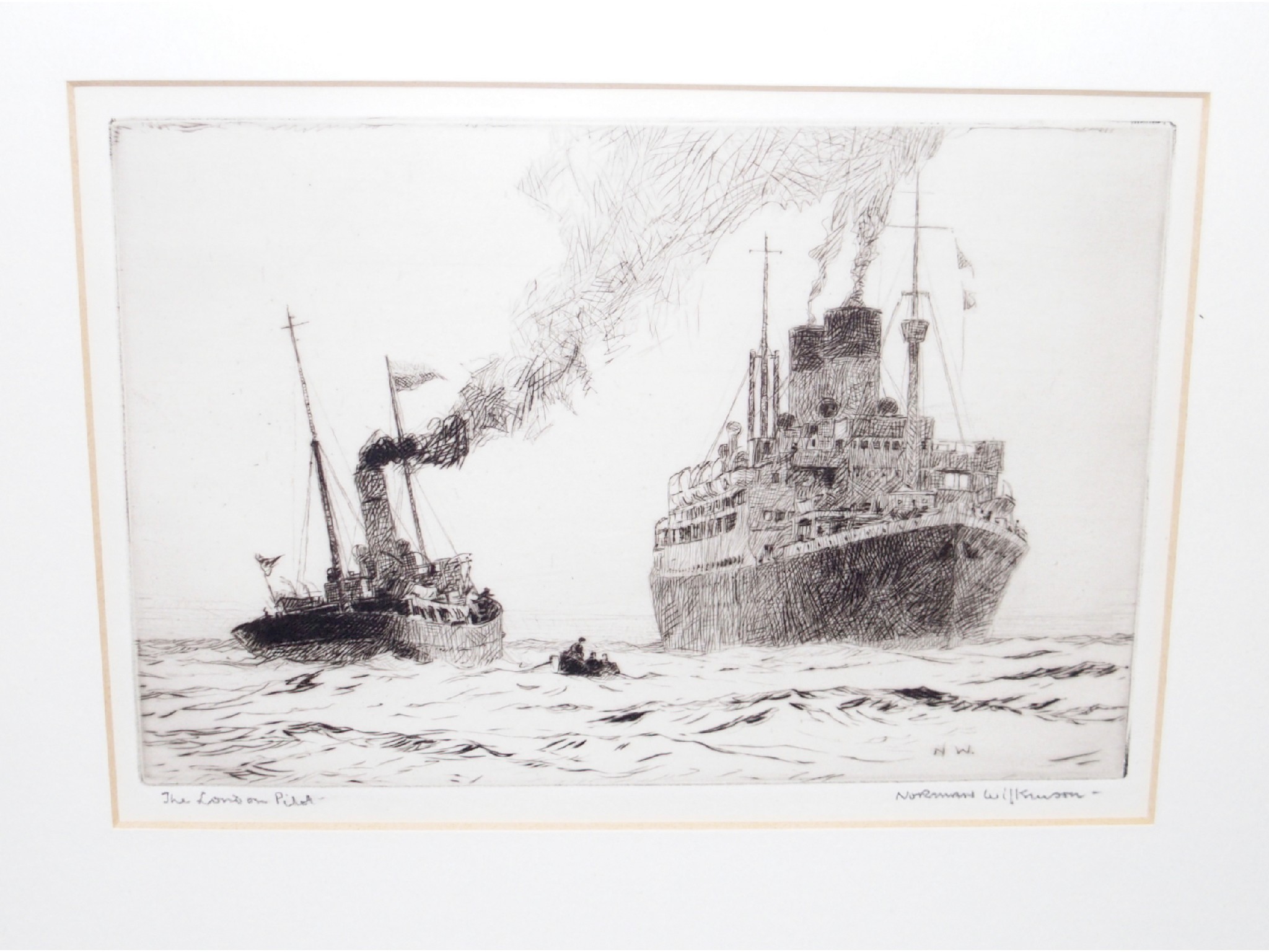 Appraisal: NORMAN WILKINSON R I 'The London Pilot' signed etching