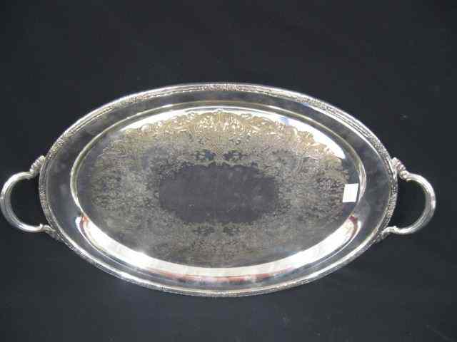 Appraisal: International ''Camille'' Silverplate Tray oval '' x '' handled