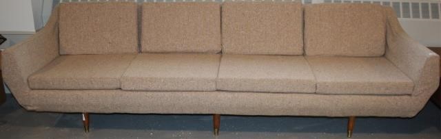 Appraisal: MID-CENTURY MODERN UPHOLSTERED SOFA AND LOVESEAT LOVESEAT IS SIGNED DUX