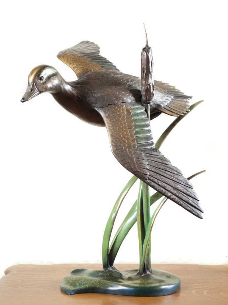 Appraisal: RIP CASWELL BRONZE SCULPTURE Oregon b On a Wing a