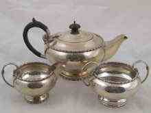 Appraisal: A three piece silver tea set by Walker Hall hallmarked