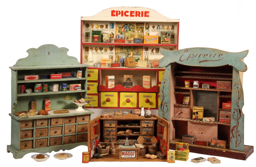 Appraisal: FRENCH GERMAN TOY GROCERY STORES - s- s Child's Toy