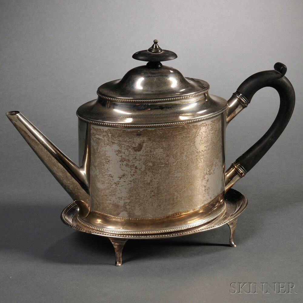 Appraisal: Assembled George III Sterling Silver Teapot with Stand the teapot