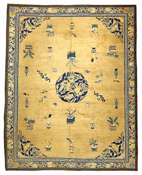 Appraisal: A Chinese carpet late th century size approximately ft in