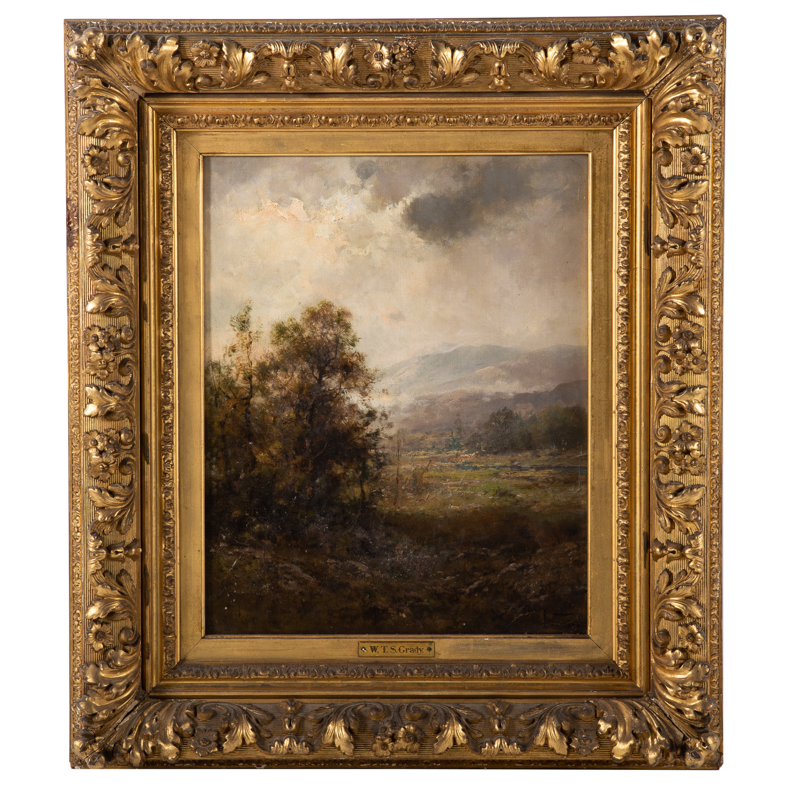 Appraisal: W T S GRADY LANDSCAPE WITH MOUNTAINS OIL American late