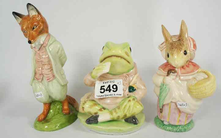 Appraisal: Royal Albert Large Sized Beatrix Potter Figures Jeremy Fisher Mrs