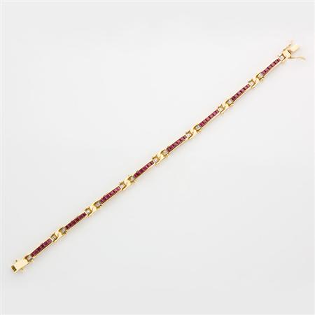 Appraisal: Gold Ruby and Diamond Bracelet Estimate -