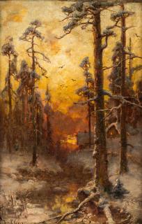 Appraisal: YULIY YULIEVICH KLEVER AND STUDIO RUSSIAN - Winter Sun oil