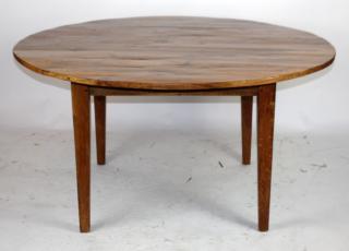 Appraisal: French Louis Philippe plank top table French farmhouse plank top