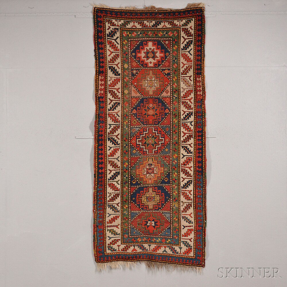 Appraisal: Kazak Rug Southwest Caucasus early th century seven contiguous memling