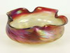 Appraisal: CENTER BOWL - Free blown Loetz style center bowl studio