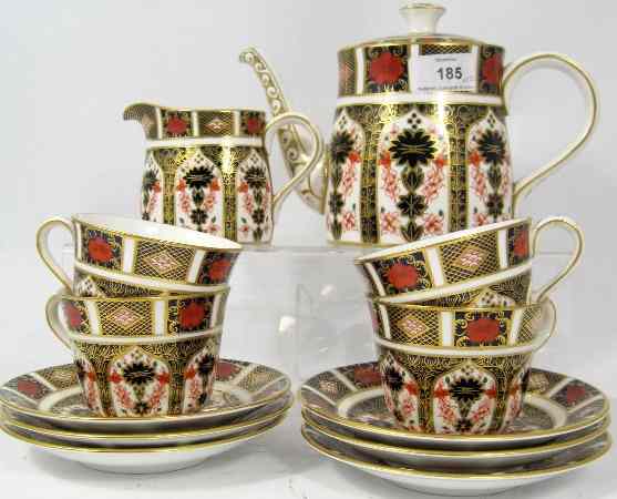 Appraisal: Royal Crown Derby Tea Set Comprising Teapot Sugar Cream Cups