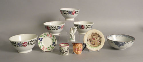 Appraisal: Ten pcs of misc porcelain largest - dia