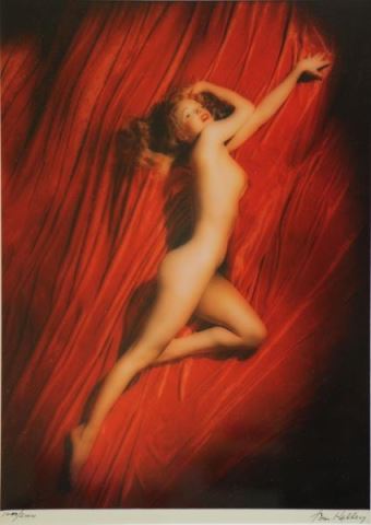 Appraisal: KELLEY Tom Marilyn Monroe on Red Velvet Limited Edition Cibachrome