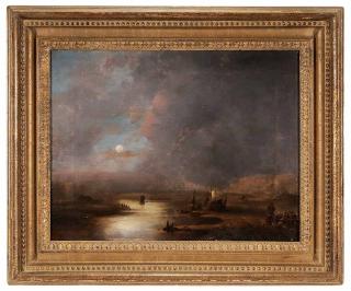 Appraisal: Manner of Joseph M W Turner British - Moonlit Harbor