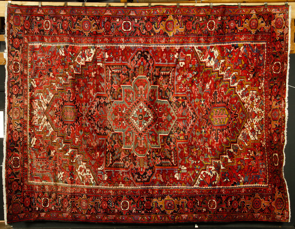 Appraisal: - Heriz Carpet Heriz carpet ' x ' Provenance From