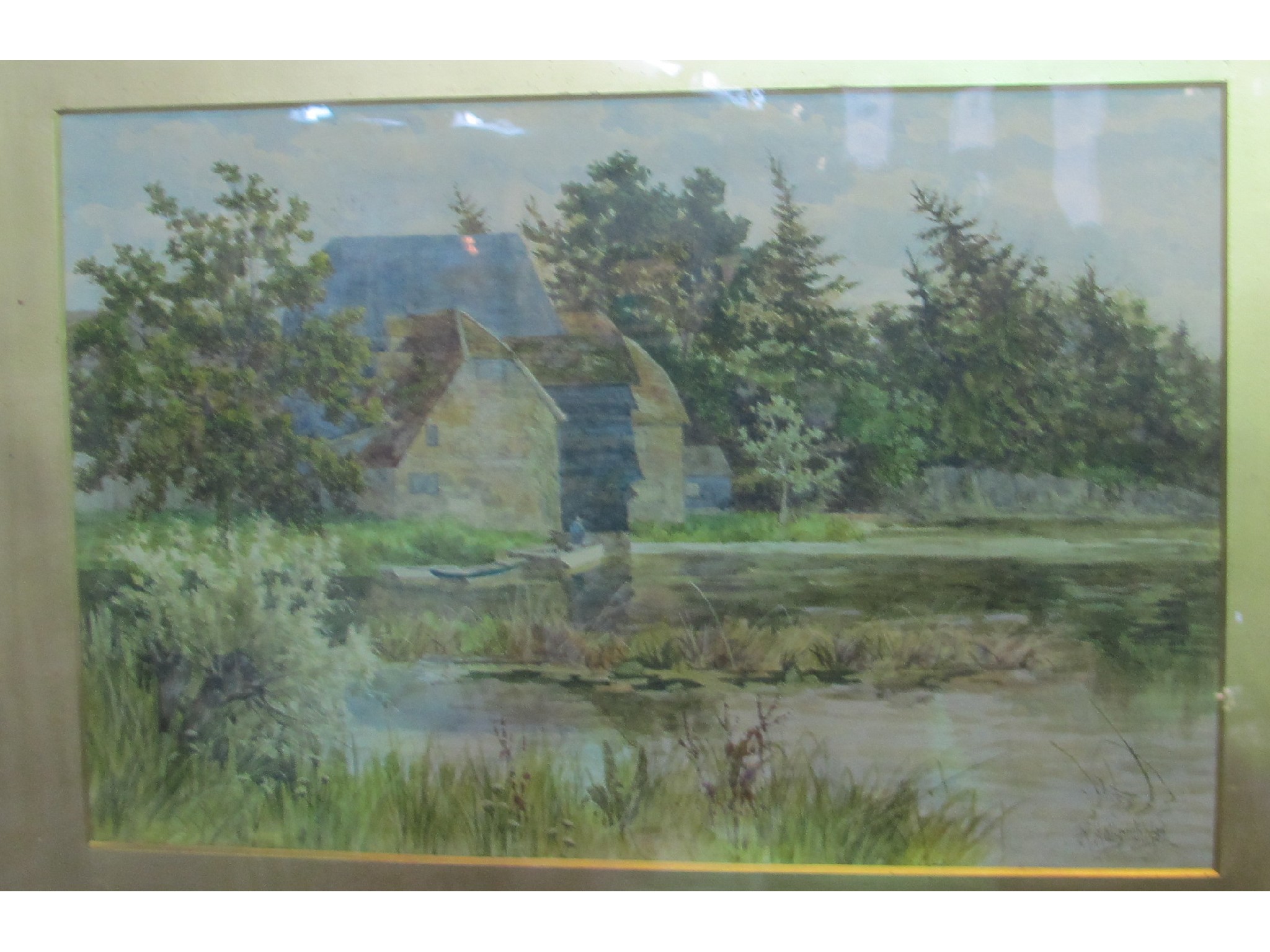 Appraisal: ROBERT WINCHESTER FRASER River landscape signed watercolour dated and R