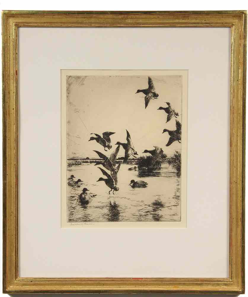 Appraisal: ETCHING - 'In Island Pond' by Frank W Benson MA