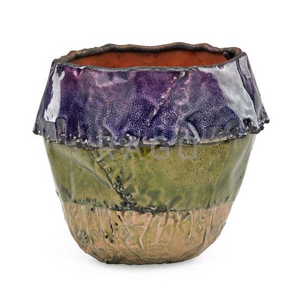 Appraisal: JUNE SCHWARCZ Enameled vessel Condition Report No damage