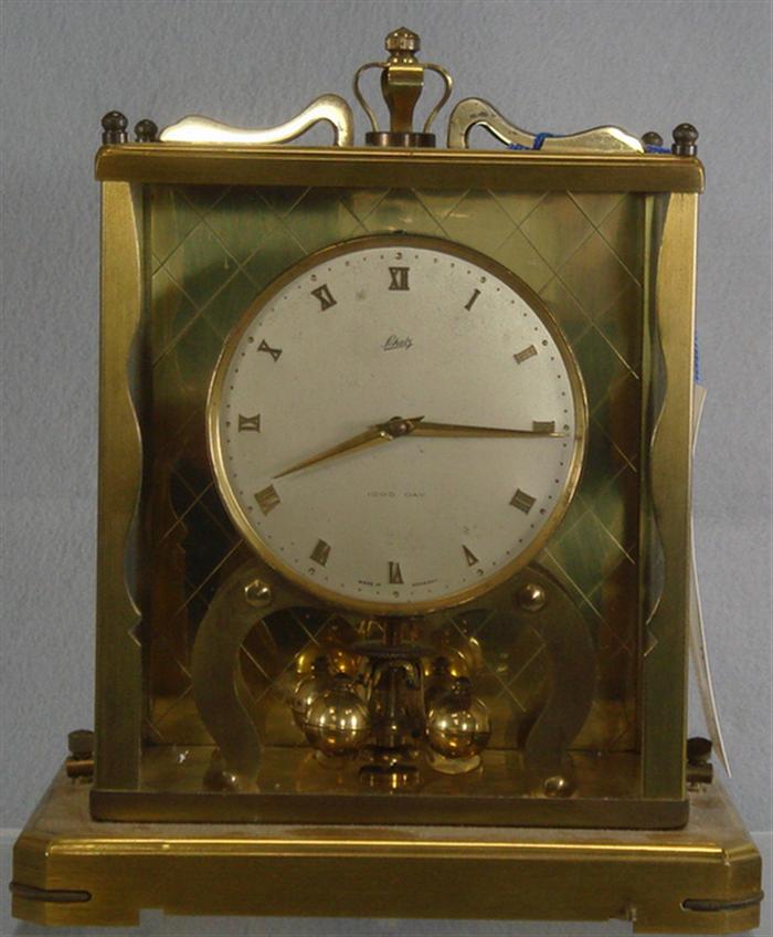 Appraisal: Schatz day clock crown top rising case Germany h Estimate