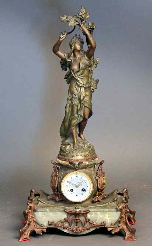 Appraisal: A late th early th Century brown patinated spelter and