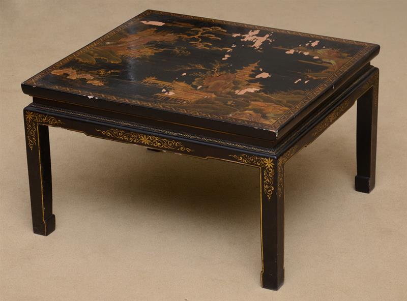 Appraisal: Chinese Black Lacquer Low Table x x in Estimate -