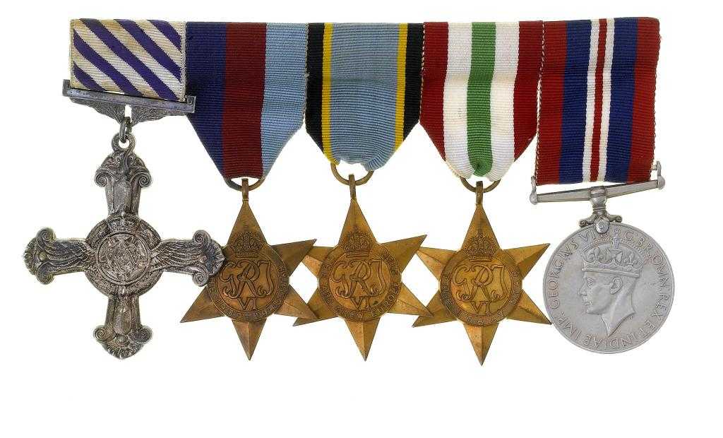 Appraisal: WORLD WAR TWO DFC GROUP OF FIVE Distinguished Flying Cross