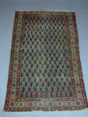 Appraisal: A Malayer rug with rows of botehs in an indigo