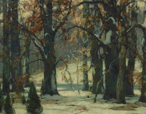 Appraisal: JOHN FABIAN CARLSON American - ''Early Snow'' oil on canvas