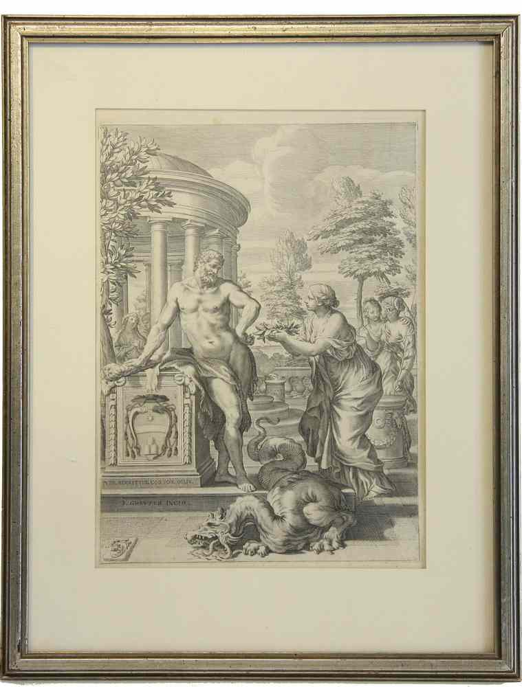 Appraisal: STEEL ENGRAVING - th c Italian classical depiction of woman