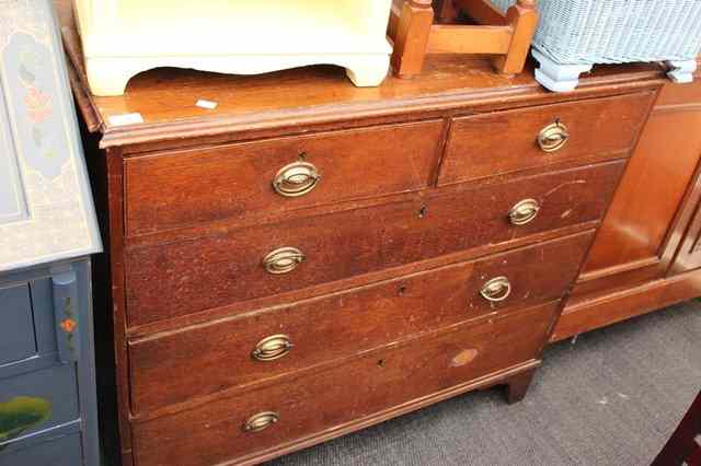 Appraisal: A TH CENTURY OAK CHEST of two short and three