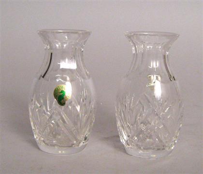 Appraisal: Pair of Waterford crystal vases H in