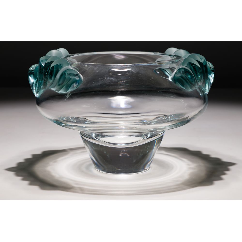 Appraisal: LALIQUE CRYSTAL PERSEPOLIS BOWLCenterpiece bowl having clear body and abstract