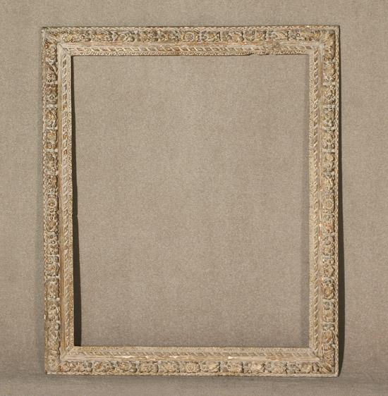 Appraisal: Italian Baroque Style Gray-Washed Giltwood Frame th- th Century Sight