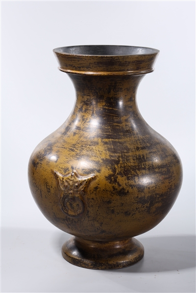 Appraisal: Chinese parcel-gilt lacquered vase x approx