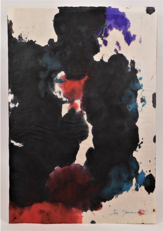 Appraisal: TARO YAMAMOTO ABSTRACT EXPRESSIONIST WC PAINTING California Connecticut New York