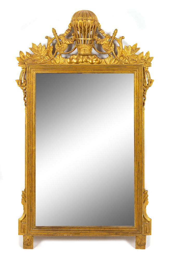 Appraisal: An Italian Giltwood Mirror An Italian Giltwood Mirror Mid- th