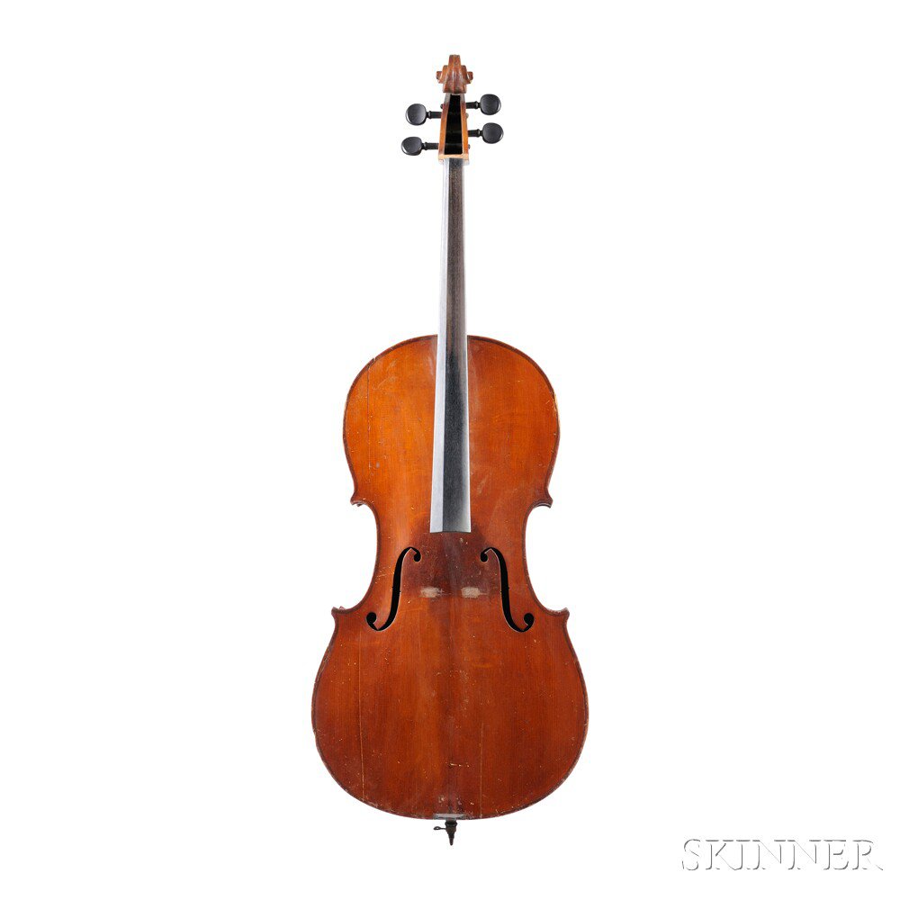 Appraisal: Modern German Violoncello c s unlabeled length of two-piece back