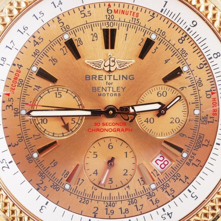 Appraisal: K BREITLING BENTLEY MOTORS WATCH K yellow gold Breitling for