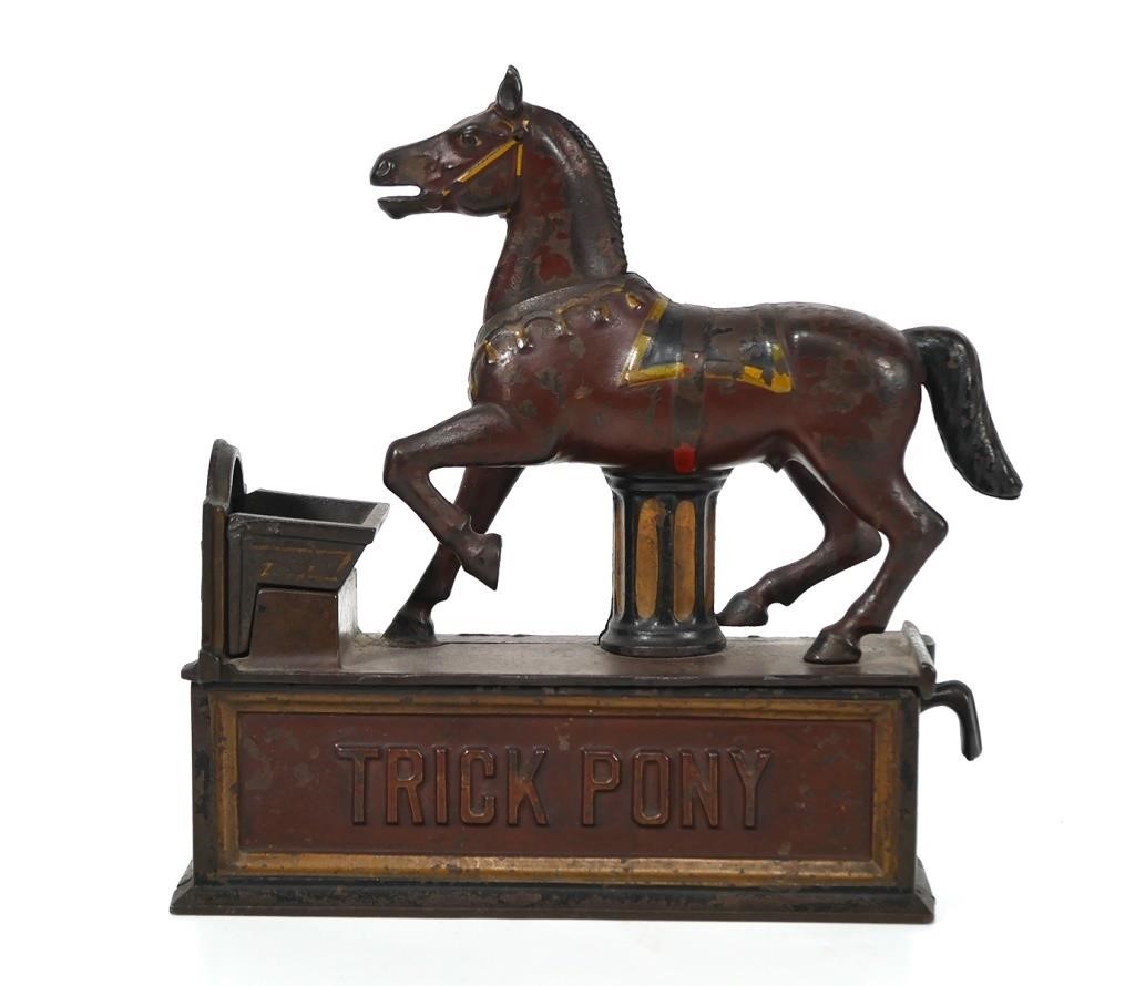 Appraisal: Shepard Hardware Co Cast Iron Trick Pony Mechanical Bank circa