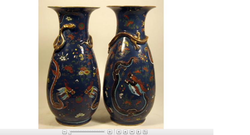 Appraisal: Pair of Chinese porcelain dragon vaseslate qing dynasty