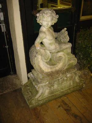 Appraisal: A COMPOSITION STONE ALLEGORICAL FIGURE SUMMER to match previous lot