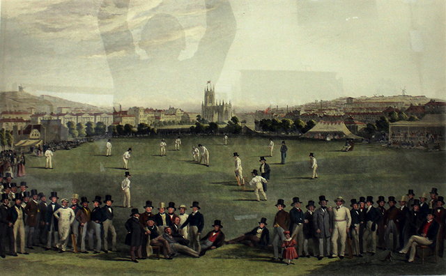 Appraisal: A CRICKET MATCH - A LARGE REPRODUCTION PRINT a Game