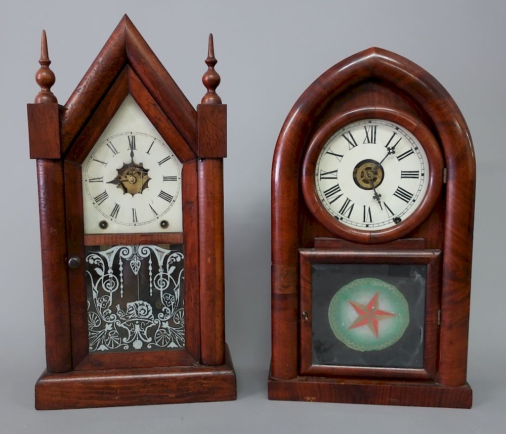 Appraisal: New Haven Steeple Clock and Beehive Alarm Clock New Haven